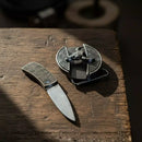 Fivela Cabeça de Touro com Canivete Secreto