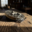 Fivela Cabeça de Touro com Canivete Secreto