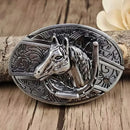 Fivela Cavalo de Aço com Canivete Secreto